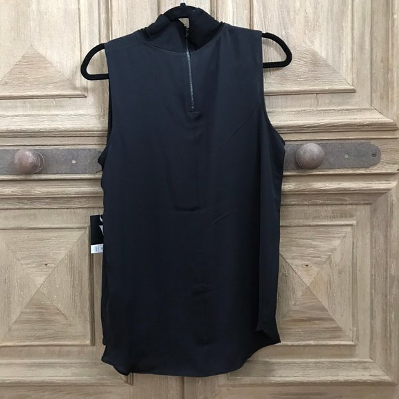 Simply Vera Vera Wang black sleeveless top NWT zip - Picture 5 of 6